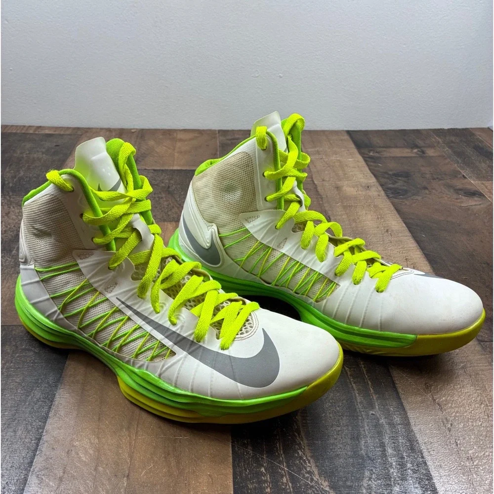 Nike Hyperdunk 2012 Basketball Shoes Mens 11 White Green 524934-106 Good